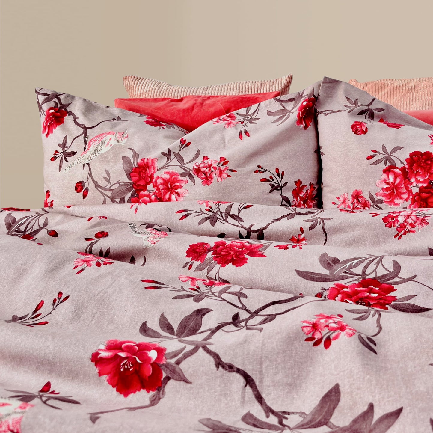 Duvet Cover Set & Fitted Bedsheets- GULNAR 100% Cotton