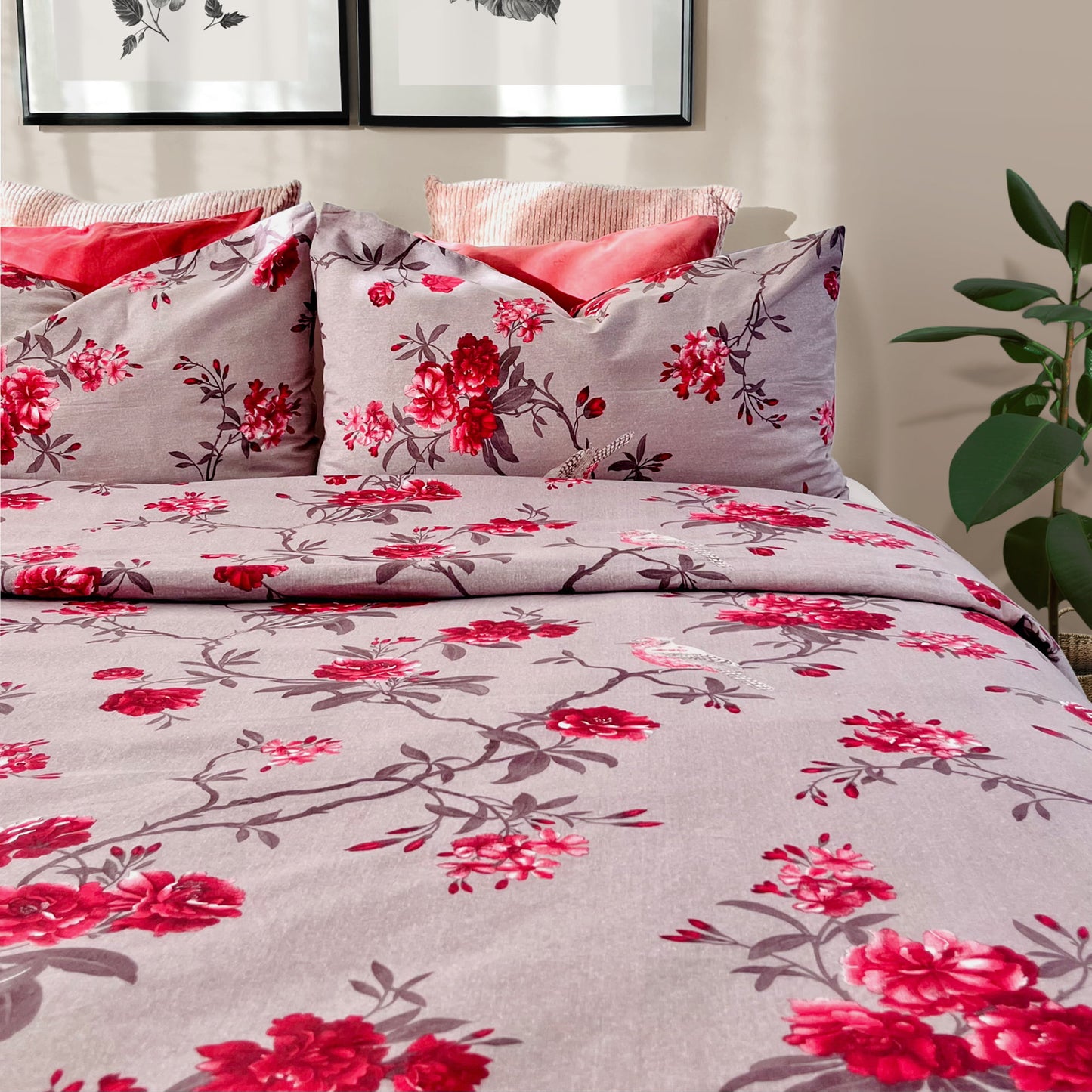 Duvet Cover Set & Fitted Bedsheets- GULNAR 100% Cotton