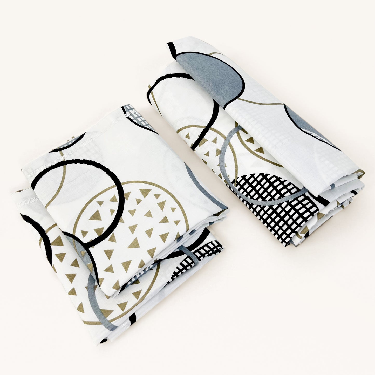Flat Bedcover Set - NOIR BLANC